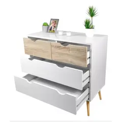 NACION MUEBLES - COMODA INTI COLOR BLANCO