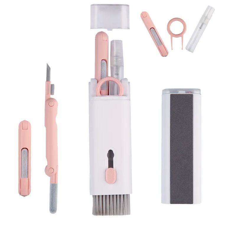 Kit Limpiador Multifuncional Portátil - Color Rosado
