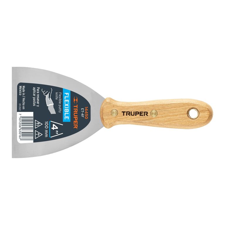 Espátula flexible 4 con mango de madera 14450