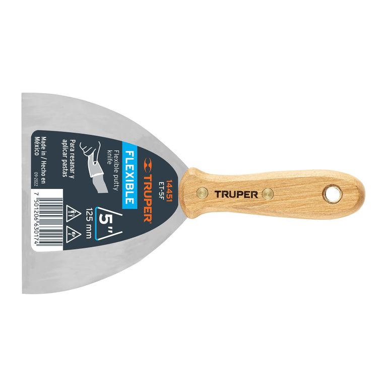 Espátula flexible 5 con mango de madera 14451