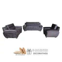 GENERICO - Juego de sala Raphael 3-2-1 Marrón