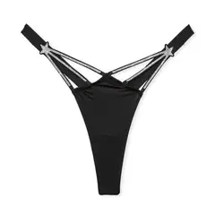 VICTORIA'S SECRET - Panty Tanga lisa de Tira Brillante estrellas Victorias secret