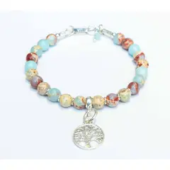 GENERICO - Pulsera Jaspe imperial- plata 950