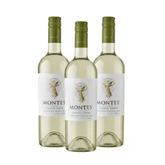 MONTES - Pack x3 Vino Classic Sauvignon Blanc Botella 750ml