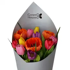 GREEN HOUSE FLORERIA - Ramo de 12 Tulipanes Glam Silver