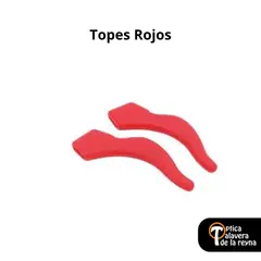 GENERICO - Topes de silicona para lentes color rojo