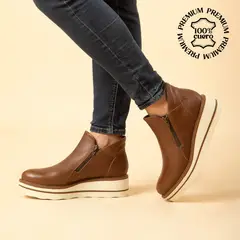 ECCO - Botas Casual Mujer Luanna07 Tostado Cuero