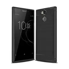 GENERICO - Case Funda Silicona Fibra De Carbono para SONY XPERIA L2 - Negro