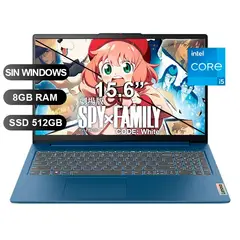 LENOVO - Laptop SLIM3 15IAH8, I5-12450H, 8GB RAM, 512GB SSD, 15.6", SIN WINDOWS (83ER001CLM)
