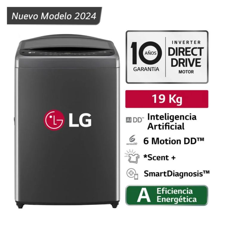 Lavadora Carga Superior 19 Kg WT19BV6T Negro Claro