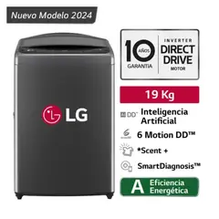 LG - Lavadora Carga Superior 19 Kg WT19BV6T Negro Claro