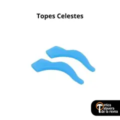 GENERICO - Topes de silicona para lentes color celeste
