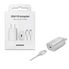 SAMSUNG - Cargador 25W Con Cable para S21 Ultra - Blanco