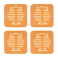 HYGGE - Set de 4 Soportes de Bambú Resistente al Calor