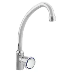 TREBOL - Grifo Tipo Ganso para Cocina en Bronce Cromado Plateado