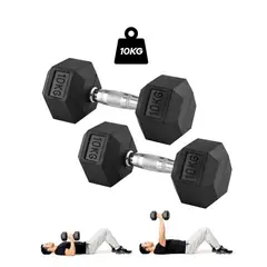 OTTOWARE - Mancuernas Hexagonales de 10KG Par