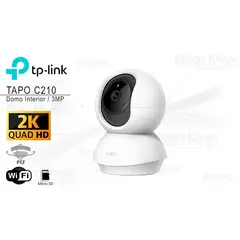 EZVIZ - Cámara de Seguridad para Interiores TAPO C210 2K 3mp + SD 64GB