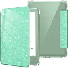 FINTIE - Funda para Kindle 11th gen 2024/2022 de 6 pulgadas - Glitter Green