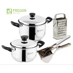 FACUSA - Juego de Ollas cocina Acero Inoxidable