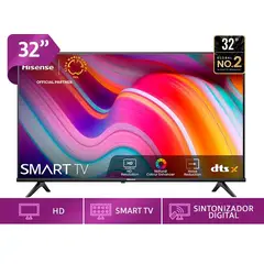 HISENSE - Televisor 32” HD Smart TV VIDAA 32A4k