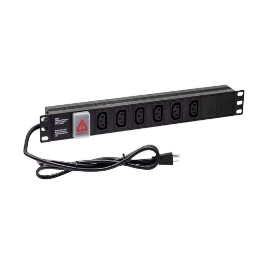 Power Rack PDU 6 Tomas C13 16 AWG 1.5 Metros Negro PR-PDU6T