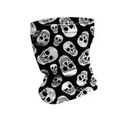 GENERICO - BANDANA CUELLERA MULTIFUNCIONAL MBRAVO SPORTWEAR BLACK SKULL