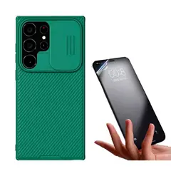 NILLKIN - Case para S25 Ultra Camshield Verde + Mica Hidrogel Mate