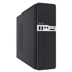 TEROS - Case TE-1032S, Slim, 250 W, USB 3.2 / USB 2.0, audio HD, DVD, negro