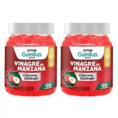 SOTTCOR - Vinagre De Manzana Para Adultos Gomitas 100g x2