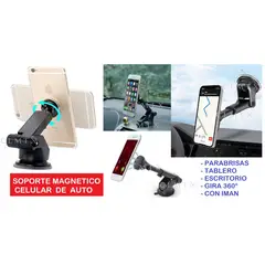 OEM - Soporte Celular Auto Magnético Brazo Extensible Parabrisas