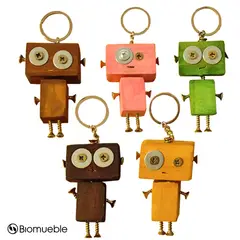 GENERICO - Set de 5 Llaveros RoboWood
