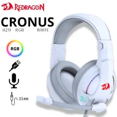REDRAGON - AUDIFONO CRONUS H211 35MM RGB BLANCO