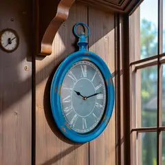 GENERICO - Reloj Vintage De Metal Rojo Azul