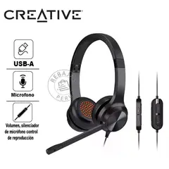 CREATIVE - Audífonos Chat USB con Micrófono Cancelación de Ruido