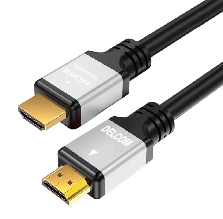 CABLE HDMI 2.0 DE COBRE DE 1.80 METROS ULTRA HD 4K 60HZ 26AWG DELCOM
