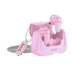 HOCO - Audífono Bluetooth Rosado con Estuche Tipo Bolso Sonido Premium