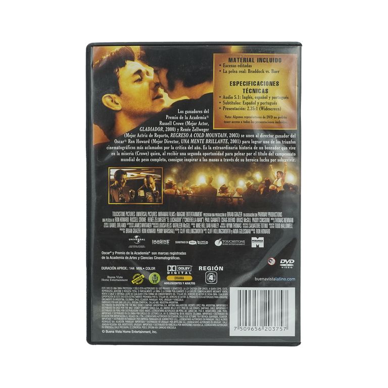 Dvd Original El Luchador cinderella Man