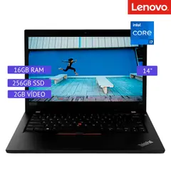LENOVO - Laptop Reacondicionada Thinkpad L490 - 14pulgadas - I7 - 16GB RAM - 256GB SSD - Negro