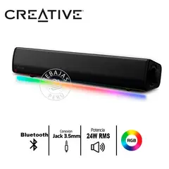CREATIVE - Parlante GS3 Sound Bar 24W Bluetooth 54 RGB USB-C AUX
