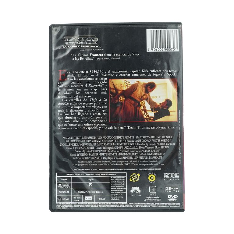Dvd Original Viaje A Las Estrellas La Última Frontera