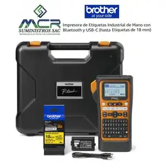 BROTHER - Impresora de Etiquetas Industrial con Bluetooth y USB-C hasta 18 mm