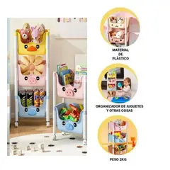 GENERICO - Organizador Kawaii 3 Niveles Modelo Chanchito,Pato