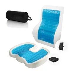 TERAFLEX - COJIN LUMBAR + COJIN COXIS GEL TECH 4 FUNDAS - REGALO COJIN CERVICAL