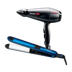 BABYLISS PRO - Combo BabylissPRO Alisador Optima 3300 BBC3300TPE y Secador Black Star