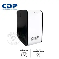 CDP - Estabilizador R2C-AVR1008I 1000VA/500W con 8 Salidas y Protección