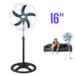 OEM - Ventilador de Pedestal 16Inch 16Pulgadas Giratorio 5Helices Verano