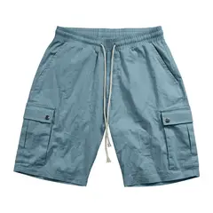BLWOENS - Pantalones cortos de verano para hombres - Azul