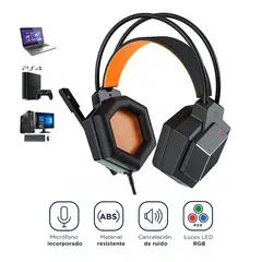 TRANYOO - Audifono RGB Gamer T-H4 RGB Con Microfono Para PC PS4 XBOX
