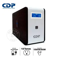 CDP - UPS R-SMART 1510I 1500VA/900W con 10 Salidas y Pantalla LCD