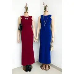 GENERICO - Vestido Largo Aurora Color Azulino Estacion 108